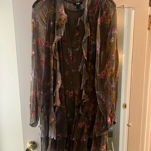 PAIGE Floral Long Sleeve Dress - Multicolor